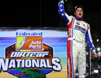 Volusia Speedway Park (Barberville, FL) – DIRTcar Nationals – February 10th-15th, 2025. (Josh James Artwork)
