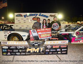 Monett Motor Speedway (Monett, MO) – USRA Heartland Modified Tour (HMT) – Larry Phillips Memorial – June 27-28, 2025. 