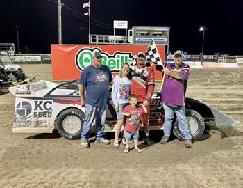 Justin Bussell was victorious in the High Plains Late Model Series event at Thomas County Speedway (Colby, Kan.) on Saturday, August 12.