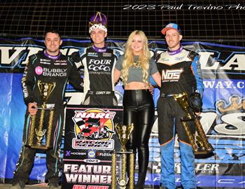 Victory lane with Corey Day, Shane Golobic and Justin Sanders.
Credit: Paul Trevino