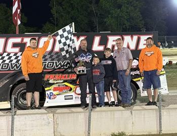 Mike Harrison wins at the Brownstown Bull Ring on May 9.
