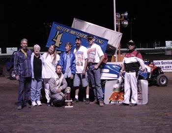 Eric Miller in victory lane (Michael Hill Photo)