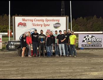 Jordan Rogotzke won his first ever stock car victory at Murray County Speedway on May 30