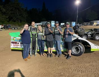 Preston Luckman earned the Big 10 Late Model Series victory at Cottage Grove (Ore.) Speedway on Saturday, August 5.