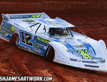 Clarksville Speedway (Clarksville, TN) – DIRTcar Supers – Tuckassee Toilet Bowl Classic – March 29th-30th, 2024. (Josh James Artwork)