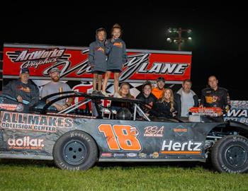 Jesse Sobbing wins at Park Jefferson Speedway (Sioux City, SD) during the RTI Nationals on June 6.