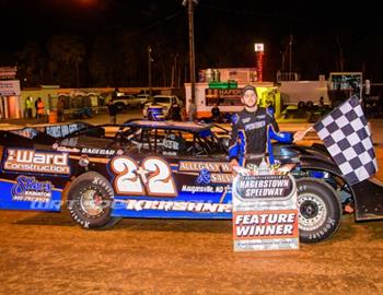 Cody Kershner topped the 358 c.i. Late Model Sportsman feature on Saturday night in his brand-new Wilt/Fischer owned Rocket XR1 entry.