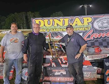 Dennis Lunger Jr won at Hummingbird Speedway on June 8