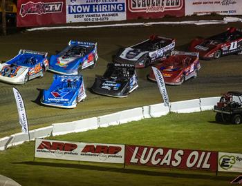 Batesville Motor Speedway (Locust Grove, AR) – Lucas Oil Late Model Dirt Series – Topless 100 – August 16th-17th, 2024. (Heath Lawson Photo)