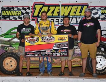 Tyler Erb won the Lil Bill Corum Memorial at Tazwell Speedway during the Schaeffers Spring Nationals event on April 19.