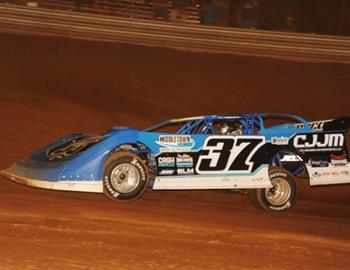Jacob Hawkins won the Earl Hill Memorial on Sunday night Tyler County Speedway (Middlebourne, W.V.). He received $5,080 for his second-straight win in the event. (Howie Balis image)
