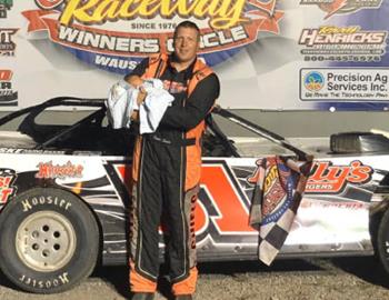 Devin Shiels made a late-race pass to score the victory in Saturday night’s DIRTcar UMP Late Model event at Ohio’s Oakshade Raceway.