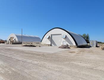 Storage buildings for granular products.