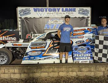 Rodney Sanders in Victory Lane at Mississippi Thunder Speedway on August 25, 2023.