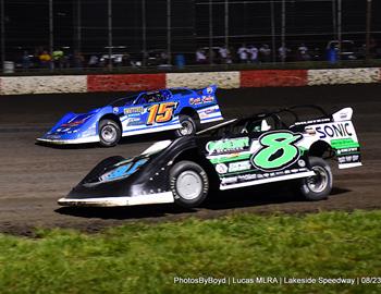 Lakeside Speedway (Kansas City, KS) – Lucas Oil Midwest Late Model Racing Association – August 23rd, 2024. (Todd Boyd Photo)