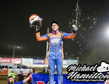 Nick Hoffman won his second Valvoline American Late Model Iron-Man Series event of the weekend on Saturday, July 20 at Atomic Speedway.