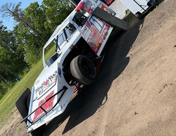 Tom Berry Jr. in the pits at Mississippi Thunder Speedway (Fountain City, WI) on May 17, 2024.