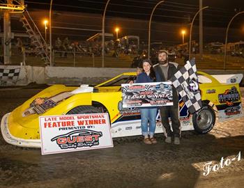 Josh Parkerson won the Late Model Sportsman division at Magnolia Motor Speedway on September 1`