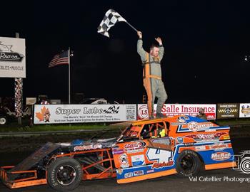 Brandon Rehill won at Victory Lane Speedway on August 1