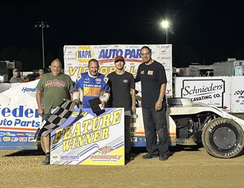 Ken won the Modified feature at Moberly (Mo.) Motorsports Park on Tuesday, July 30.