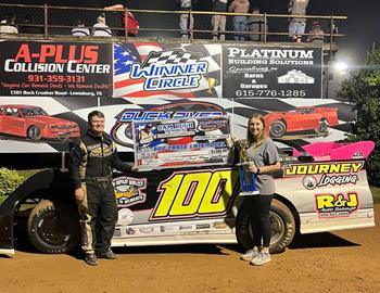 Dillard Hatchett topped the Crate Racin’ USA 602 Late Model action at Duck River Raceway Park on Saturday night. He set fast time and led flag-to-flag to claim the $1,500 victory.