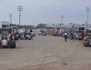 Plenty of cars in the MMP pit area