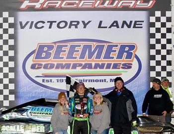 Klay Beemer won the USRA B-Mod division at Fairmont Raceway on May 2.