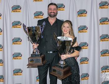 410 Track Champion Austin McCarl and wife Alyssa