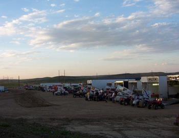 Pit area at Gillette Speedway