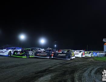 Farmer City Raceway (Farmer City, IL) – Midwest Auto Racing Series (MARS) Late Model Championship – 15th Annual Jr. Kimler Memorial – July 18, 2025. (Josh James Artwork photo)