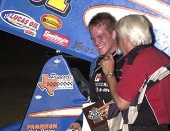 Tommy Bryant interviewed in victory lane