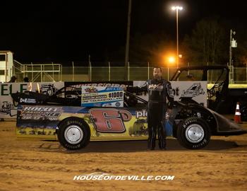 Rick Duke picked up the Crate Late Model win on Saturday night at Louisiana’s Thunder Valley Speedway.