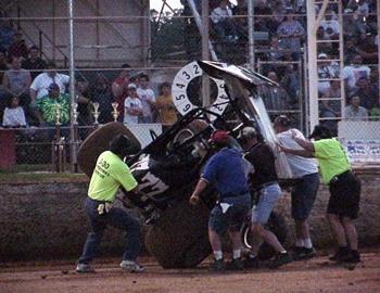 Rescue workers get Crawleys ride upright