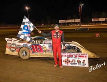 Jason Henry won the Crate Racin USA Weekly Racing Series feature at Magnolia Motor Speedway (Columbus, Miss.) on Saturday, March 11, 2023.