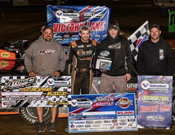 Josh Rice won at Atomic Speedway on May 10 during the Valvoline American Late Model Iron-Man Series feature.