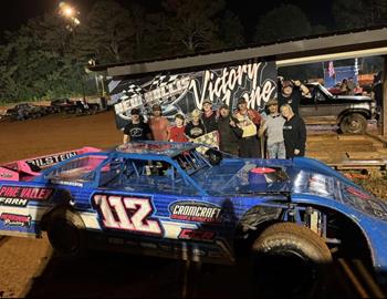 Jeb Merriman wins in his 602 Crate at Hollis Speedway on May 17.