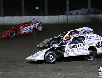 Kankakee County Speedway (Kankakee, IL) – Midwest Auto Racing Series (MARS) Modified Championship – Tom Pasek Memorial – May 2 2025. (Josh James Artwork photo)