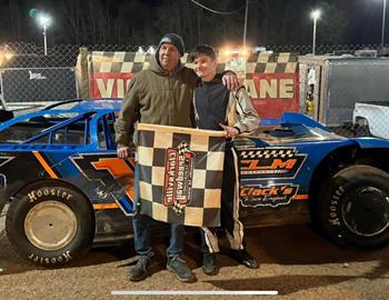 Braeden Frost recorded his sixth feature win of the season on Sunday, April 21 at Clarksville (Tenn.) Speedway in the 602 Late Model division.