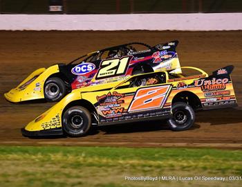 Tyler in action at Lucas Oil Speedway on March 31, 2023.