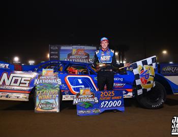 Volusia Speedway Park (Barberville, FL) – DIRTcar Nationals – February 10th-15th, 2025. (Josh James Artwork)