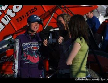 Natalie Sather is interviewed