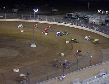 Birds eye view of B Feature action