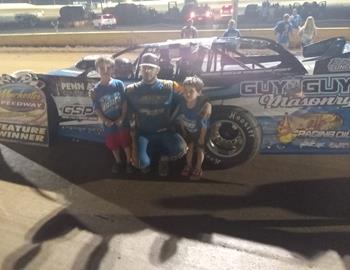 Kyle Hardy claimed the $9,191 Super Late Model win in the Jimmy Spence Memorial at Winchester (Va.) Speedway on Saturday, June 24.