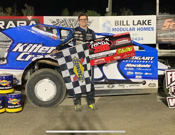 Bobby Hackel won at Fonda Speedway during Qualifier #2 for the Fonda 200 on September 13
