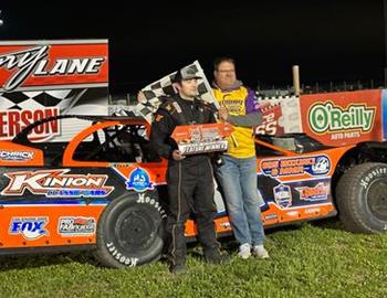 Evan Miller wins at Park Jefferson Speedway on Thursday, April 25.