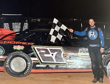 Chase Cooper claimed his eighth win of the season on Friday, July 14 at Hattiesburg (Miss.) Speedway.