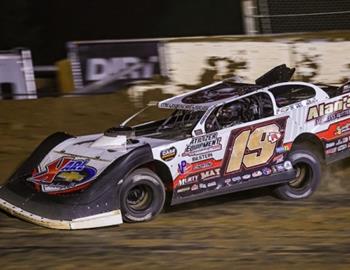 Ryan Gustin claimed an incredible $15,000 payday with the World of Outlaws Dirt Late Model Series at Atomic Speedway on August 24 during the Fireball 50