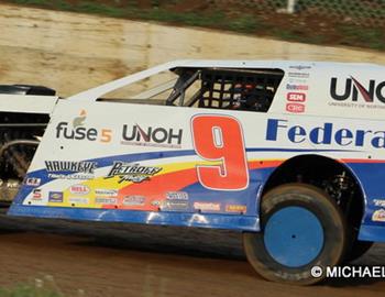 Ken Schrader Racing in action in his Federated Auto Parts #9 Modified