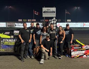 Rick Delaine secured his fourth victory of the season at Victory Lane Speedway on Thursday, August 7.