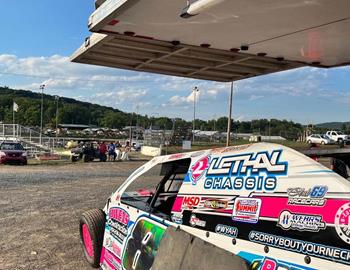 Austin Holcombe ready for action at Bedford Speedway on August 19.
